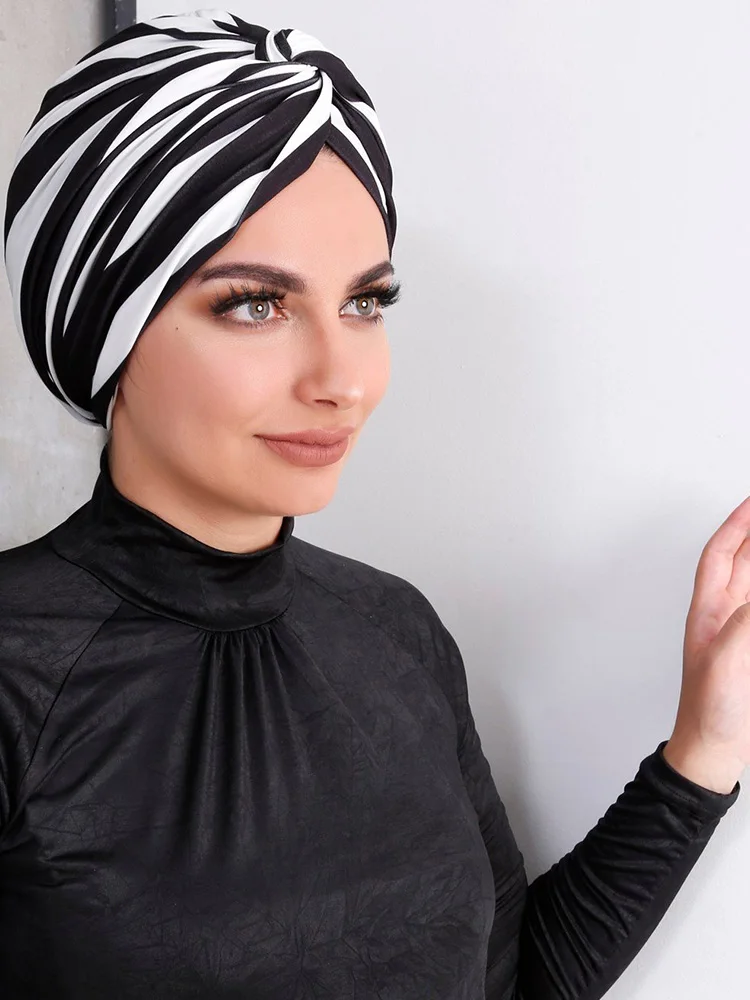 Soft Jersey Hijab Undercap Islam Instant Underscarf Neck Cover Headband Turban For Women Muslim Bonnets