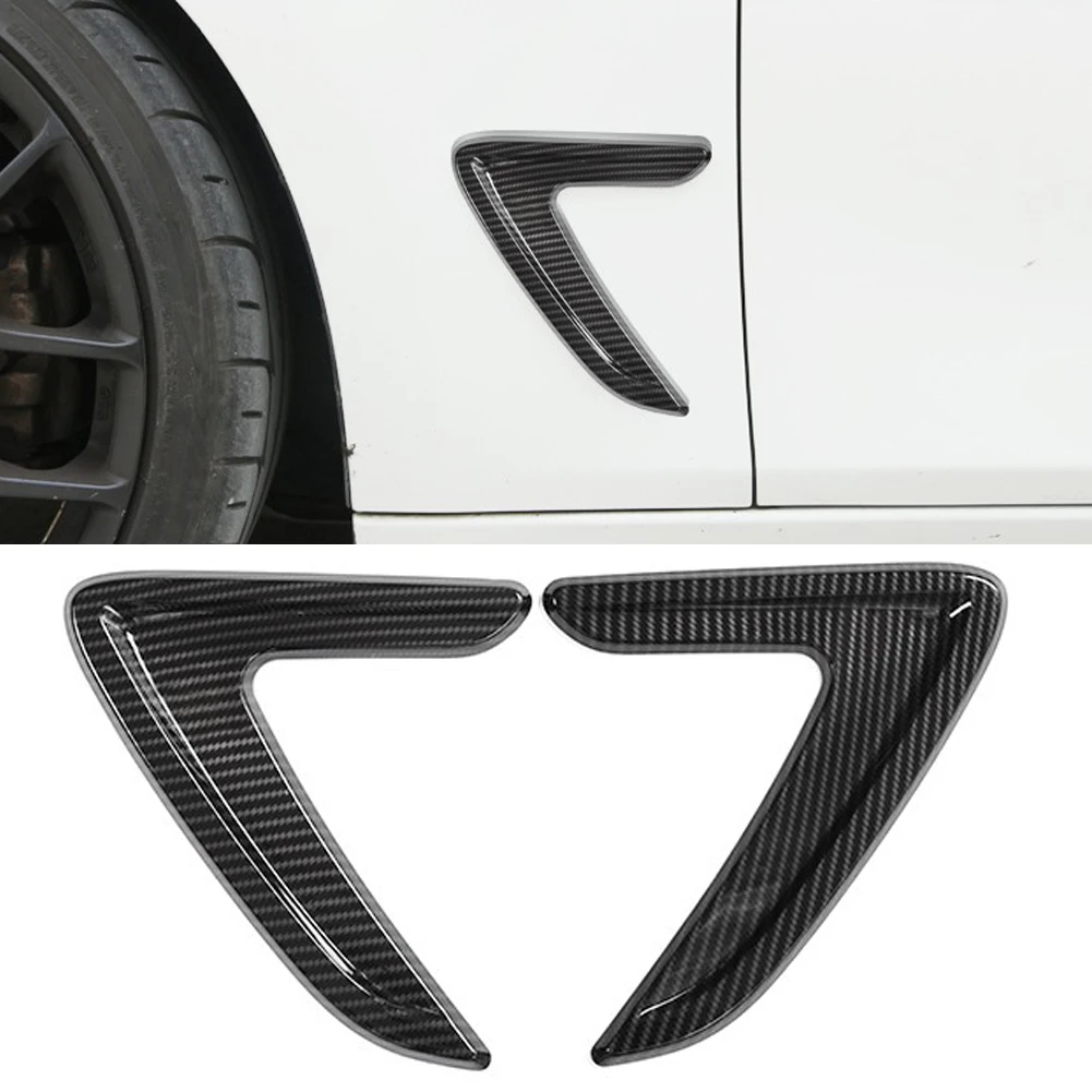 Para BMW Serie 3 F30 2013 2014 2015 2016 2017 2018, 2 piezas de rejilla de ventilación lateral para guardabarros, salida de flujo de aire, embellecedor de entrada de aire