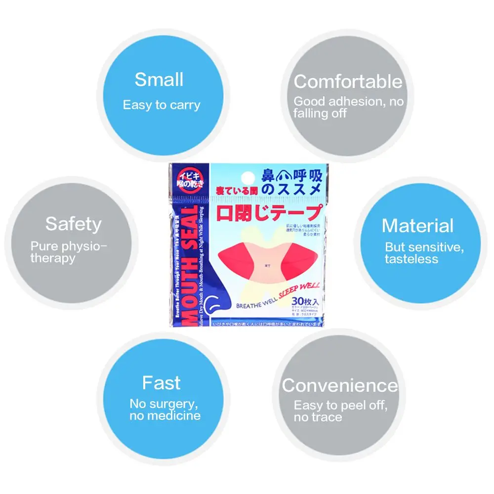 Gentle Soft Sleeping Safety Supplies Soundproof Breathing Improved Noise Reduction Mouth Tape Sleep Strips