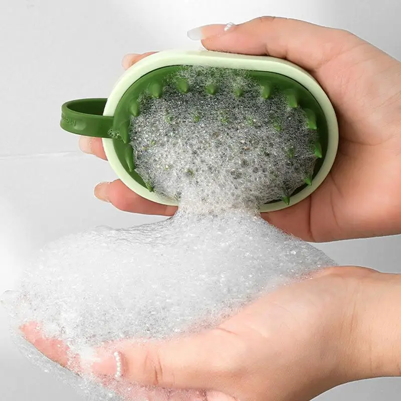 Haar Massager Waterdichte Hoofdhuid Siliconen Antislip Shampoo Scrubber Ergonomisch Haar Borstel Voor Het Wassen Van Haar Kleurrijke Draagbare Hoofdhuid