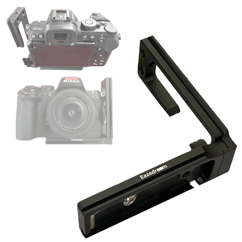 Z50II Cable Lock Tripod Quick L Plate Holder only for Nikon Z50 II Z50m2 Camera Tethering Shooting & Live Streaming