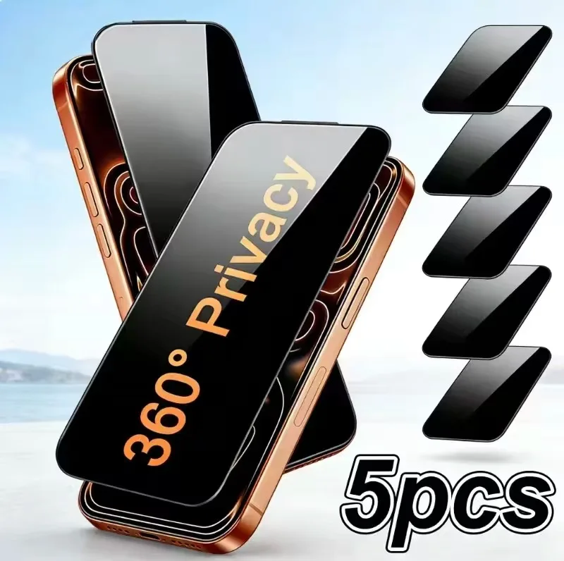 3-5 Stück Anti-Spionage-Schutzglas für iPhone Duo 18 17 16 15 14 13 Pro Max 18 17 16 15 14 13 Pro 14 Plus Sichtschutz-Displayschutzfolie