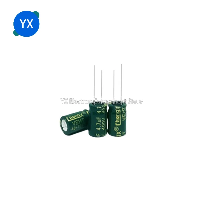 500PCS Electrolytic Capacitor 400V 4.7UF 400V4.7UF 4.7UF High Frequency Low Resistance 8*12mm 8x12mm