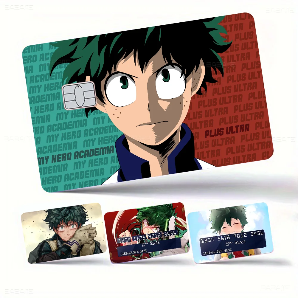 My Hero Academia Midoriya Izuku Anime Front Cover Film Sticker Skin For Credit Debit Card Small Large Chip