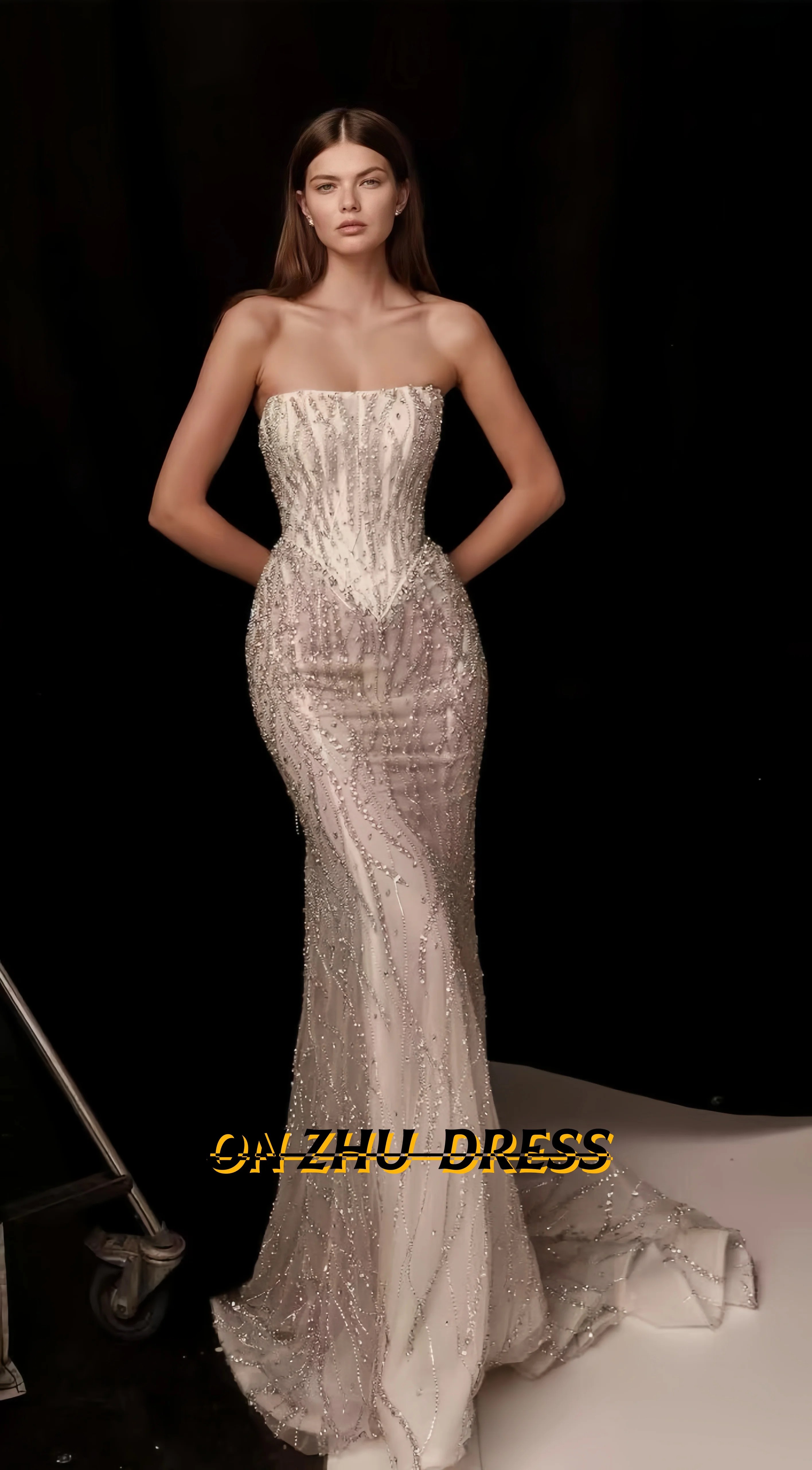 

Customized Sexy wedding dress strapless sleeveless Mermaid robe de mariee wedding dress vestidos de novia