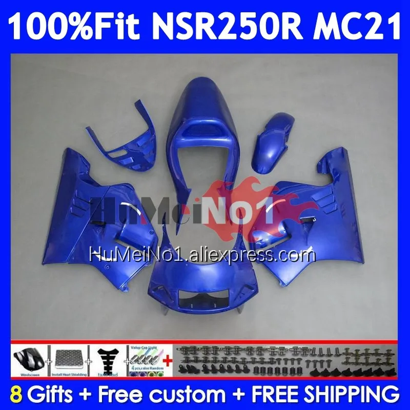 Injection For HONDA NSR250R Stock blue MC21 PGM3 1990 1991 1992 1993 15No.45 NSR250 NSR 250 R RR NSR 250R 90 91 92 93 Fairing