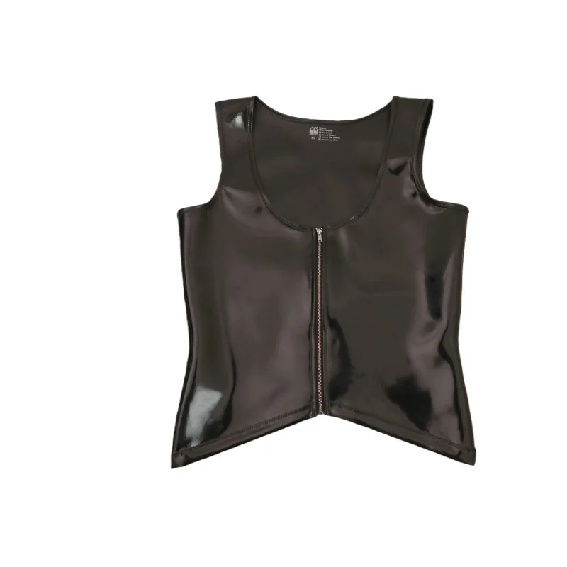 Мужской жилет без рукавов из искусственной кожи