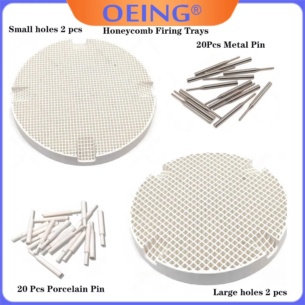 

Dental Lab Honeycomb Firing Trays 2 Firing Trays + 20 Zirconia Tips Zirconia Pins Pan Rack Circle Dental Technician Supplies