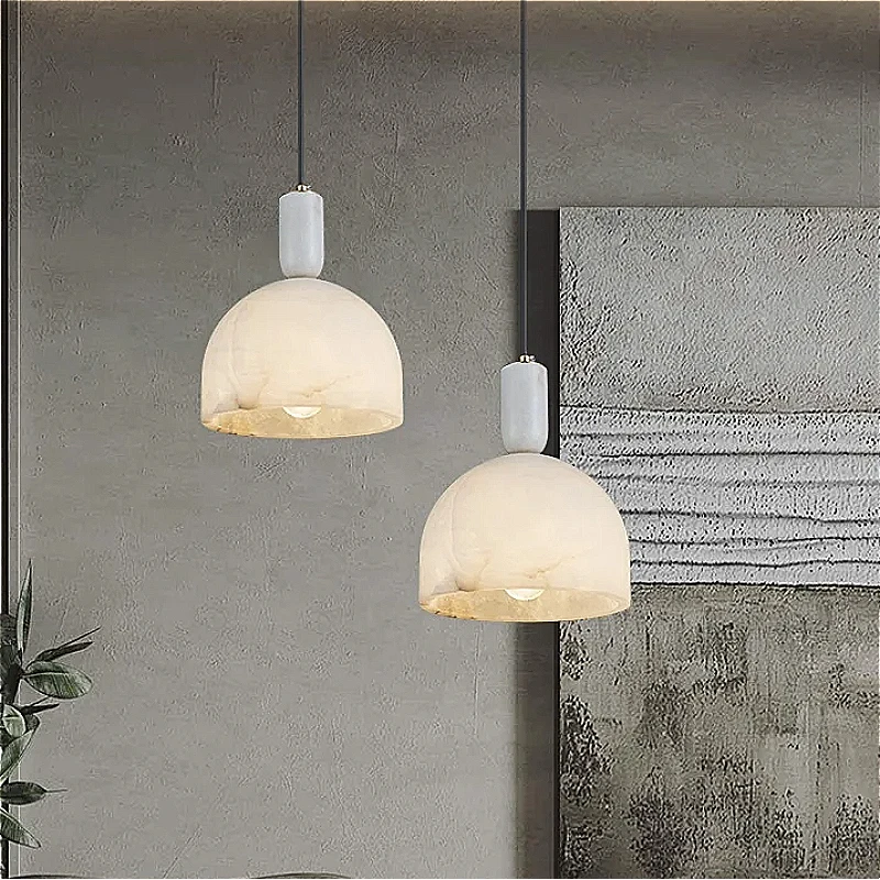 Natural Marble Led Pendant Lights Modern Wall Art Stone Chandelier Bar Restaurant Bedroom Living Room Home Decor Indoor Hanglamp