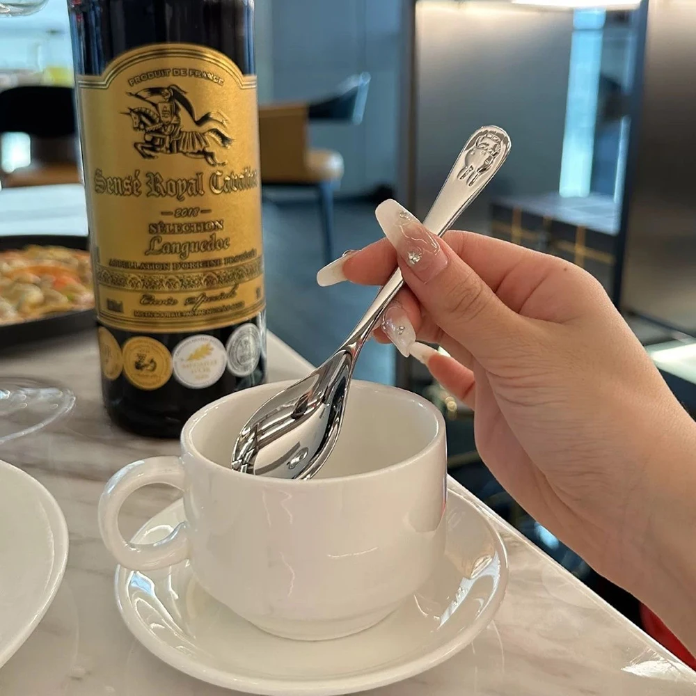 Kawaii Miffy New Arrivals Cute Children Tableware Cartoon Rabbit Stainless Steel Knife Fork Spoon Suit Girl Gift