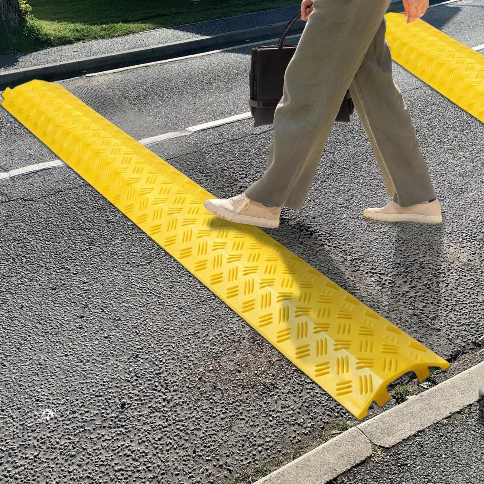 Cable Protector Power Lines Extension Cable Floor Protector Power Lines Extension Cord Cover for Outdoor Driveway Sidewalk