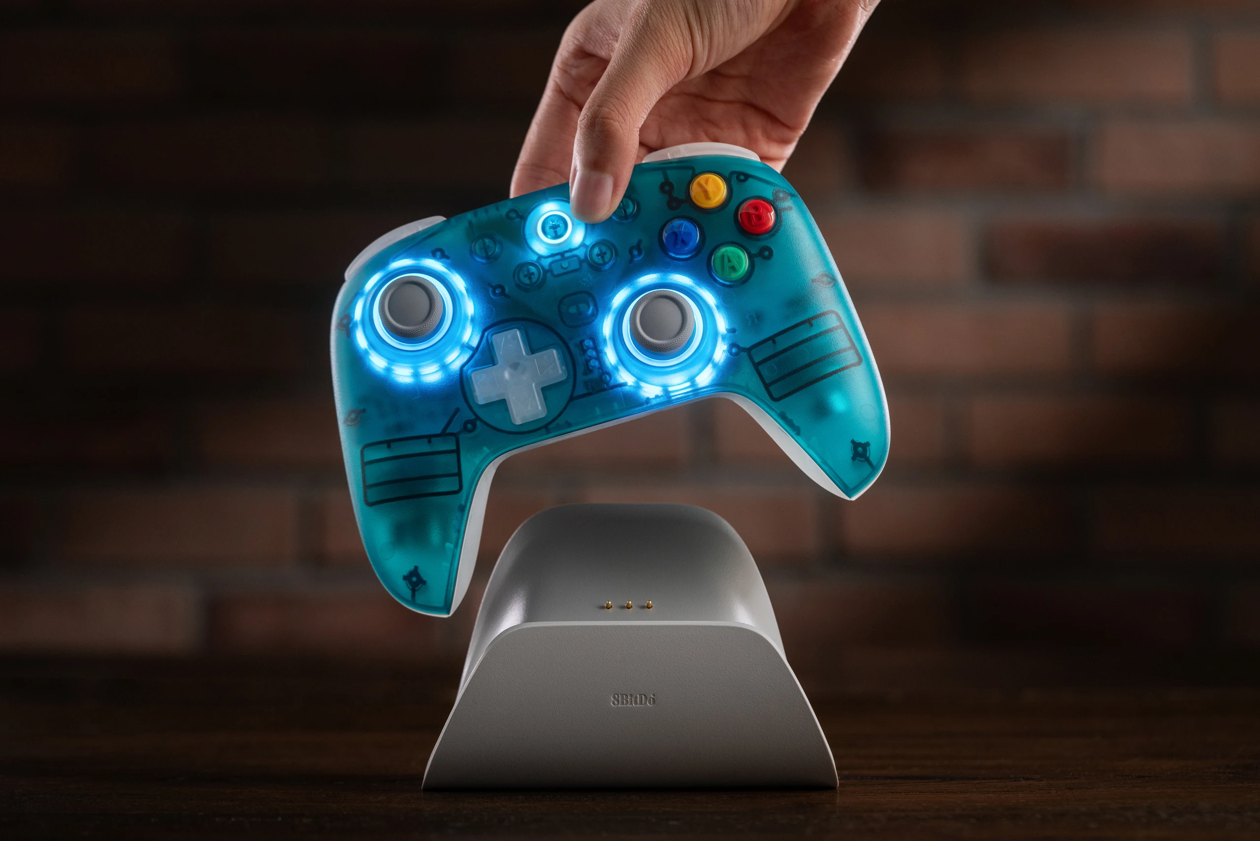 8BitDo Ultimate 2-Clear Blue Kabelloser Controller mit TMR-Joysticks, Hall-Effekt-Trigger für PC, Windows 10, 11 und Android-Spiele – Detail 13