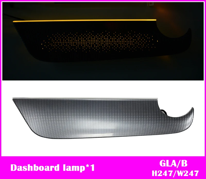 Dekoracyjna lampka LED do deski rozdzielczej i drzwi do Benz GLA H247 B W247 GLB X247 MB, 64-kolorowe oświetlenie otworów wentylacyjnych, dyszy i głośników wysokotonowych, oświetlenie ambientowe. — zdjęcie 4
