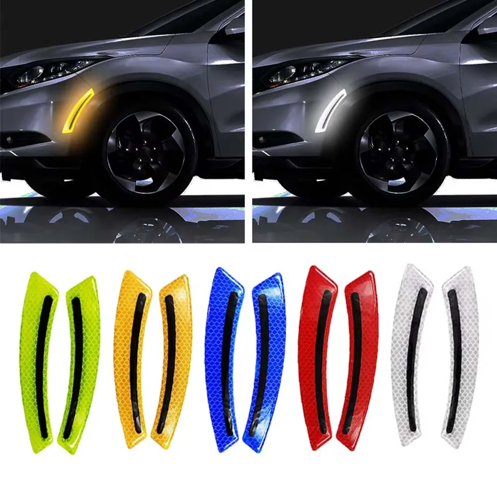 

Car Carbon Fiber Reflective Decal - Side Mirror & Door Anti-Collision Strip - Reflective Warning Tape for Vehicle Protection