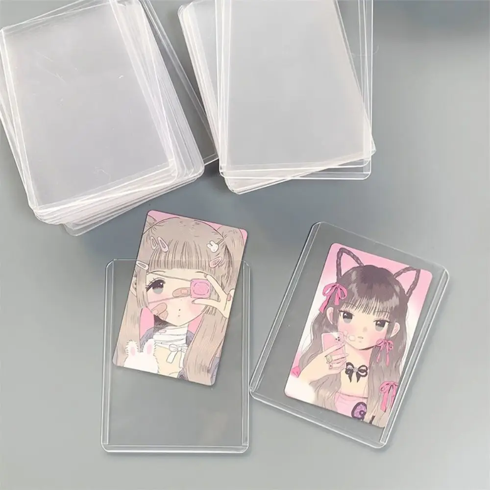 Transparent Photocard Holder PVC Toploader Protective Sleeve Idol Photocard Sleeves Anti-Scratch Card Collecting Holder