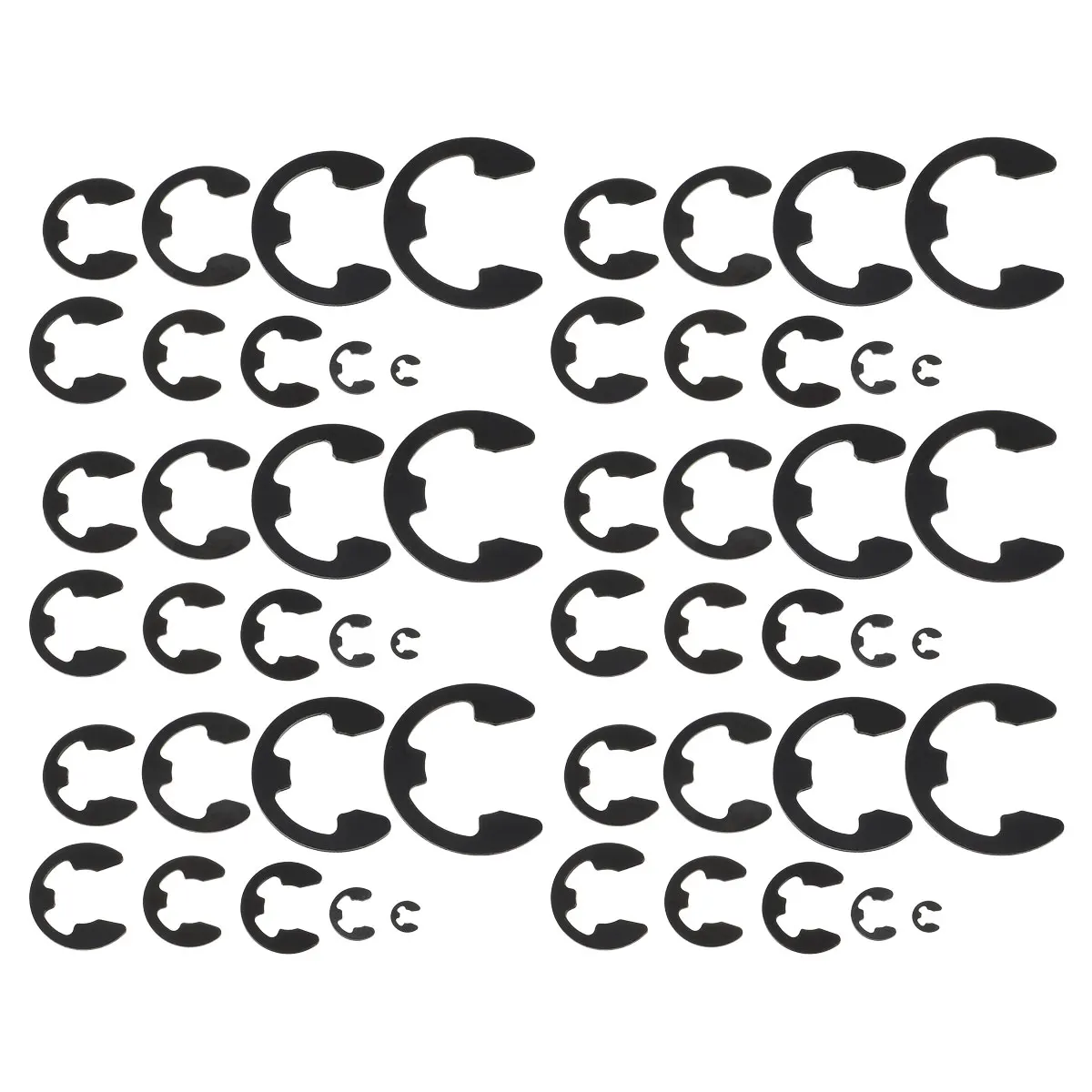 

300 шт. зажимы из оксида черного цвета, материал премиум-класса, автомобильные промышленные крепежные задачи, металлические детали, стопорное кольцо