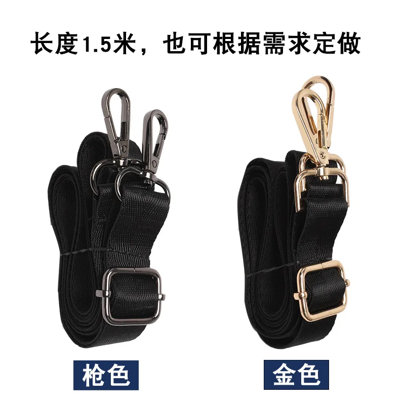 2.5cm Wide Computer Bag Strap Nylon for Men's Handbag Briefcase Crossbody Bag Shoulder Belts Adjustable Long Bands Black Custom