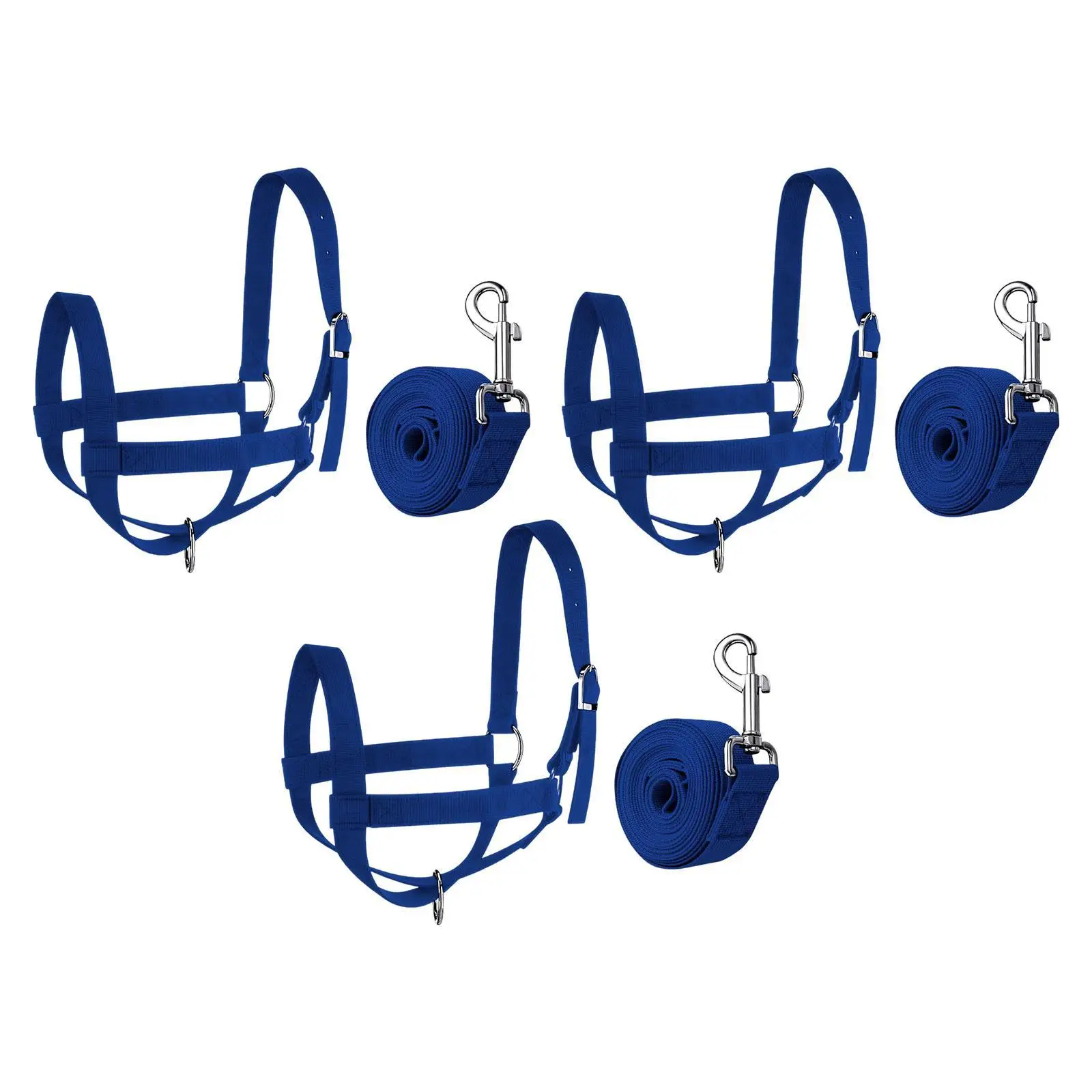 رسن البقرة مع حبل رائد قابل للتعديل من النايلون الاحترافي لرسن العجل لثور تظهر حمار الثور #2