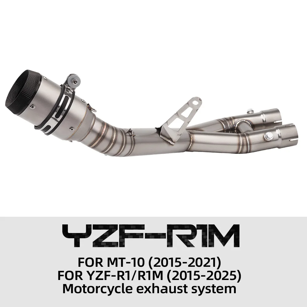 YZF-R1 R1M MT-10 (2015-2025) Slip On Motorcycle Exhaust Kit Stainless Steel Mid Pipe Matched With AR Tail Section