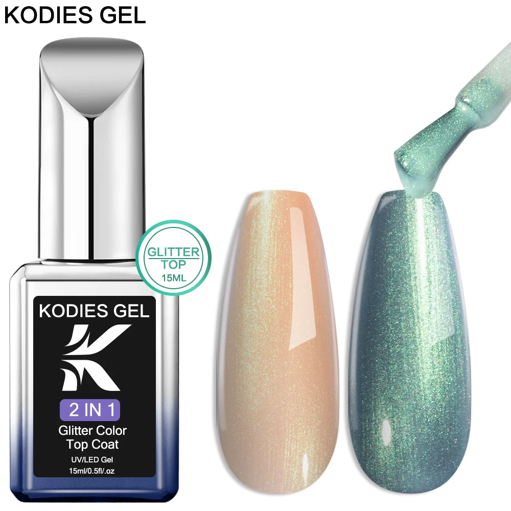 Kosdi-GEL-UVジェルネイルポリッシュ,マニキュア,キラキラ仕上げ,パールグリーン