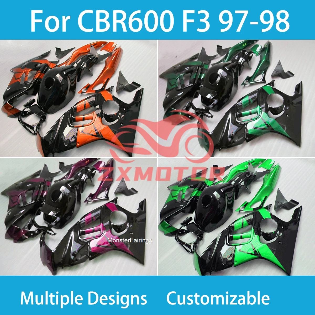 

Fairings for Honda CBR600F3 1997 1998 Good Quality Unpainted Raw ZXMT Injection Bodywork Fairing Kit CBR600 F3 97 98