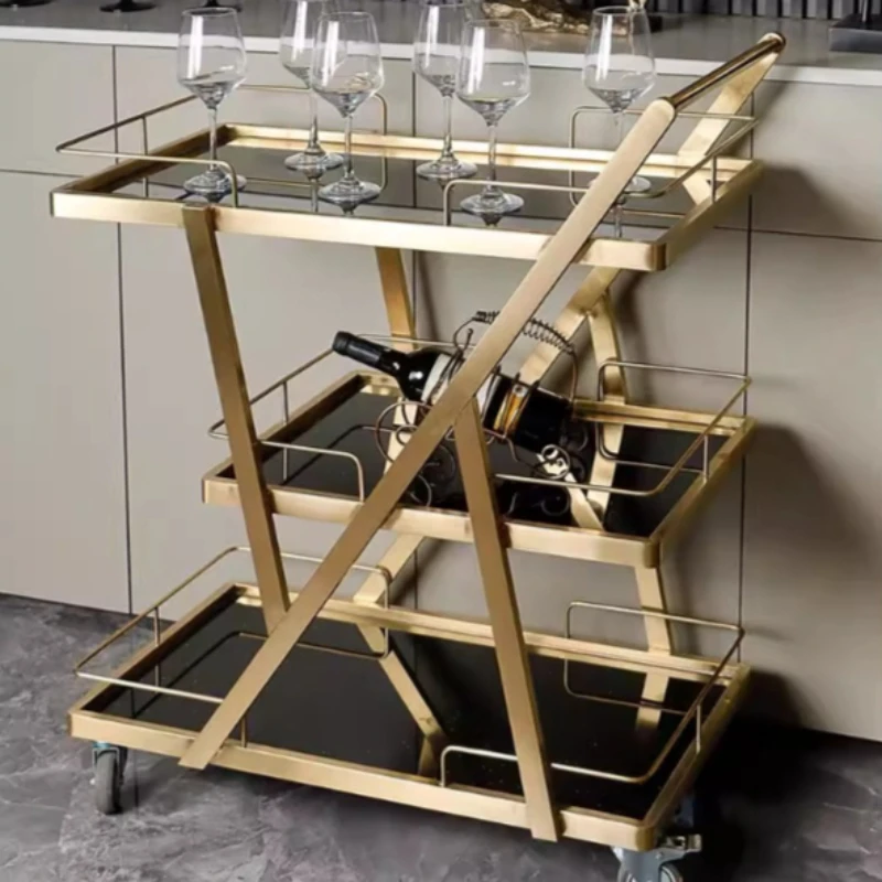 عربة يد للفنادق للتخزين الفضي، تفاصيل عربة يدوية للفندق المتحركة، عربة محمولة، أثاث تجاري من Reinigungs Wagen #4