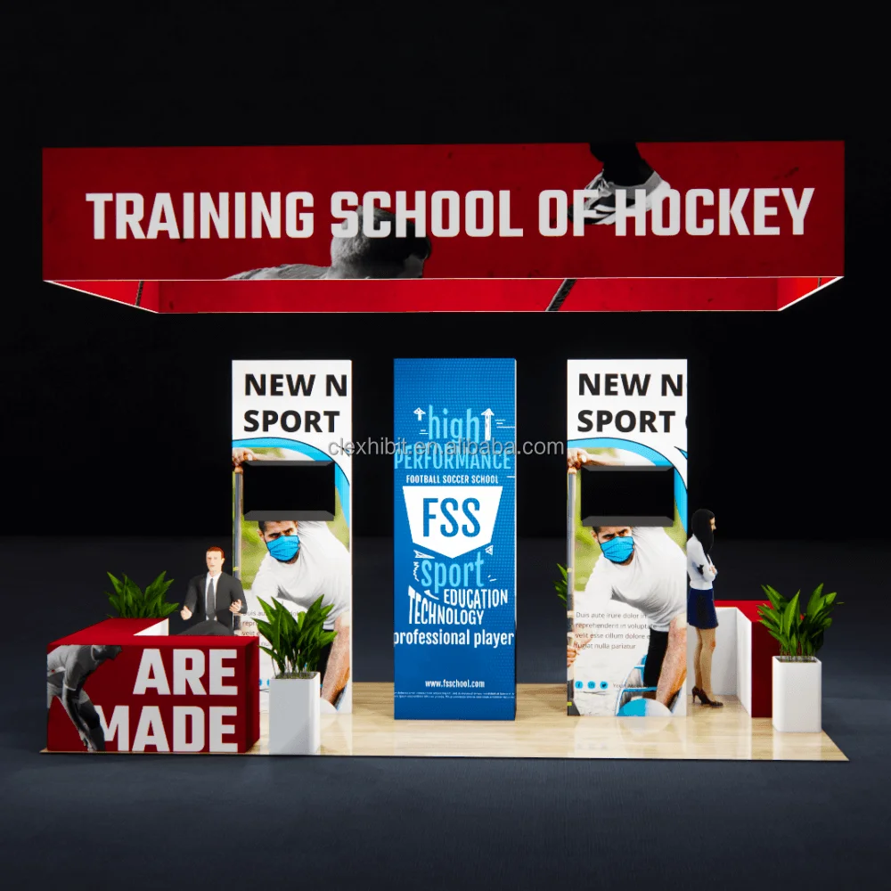 10x20 ft Trade Show Booth 3x6 m Modular Exhibition Booth Expo Stand Light Box Display Island Exhibit Booth