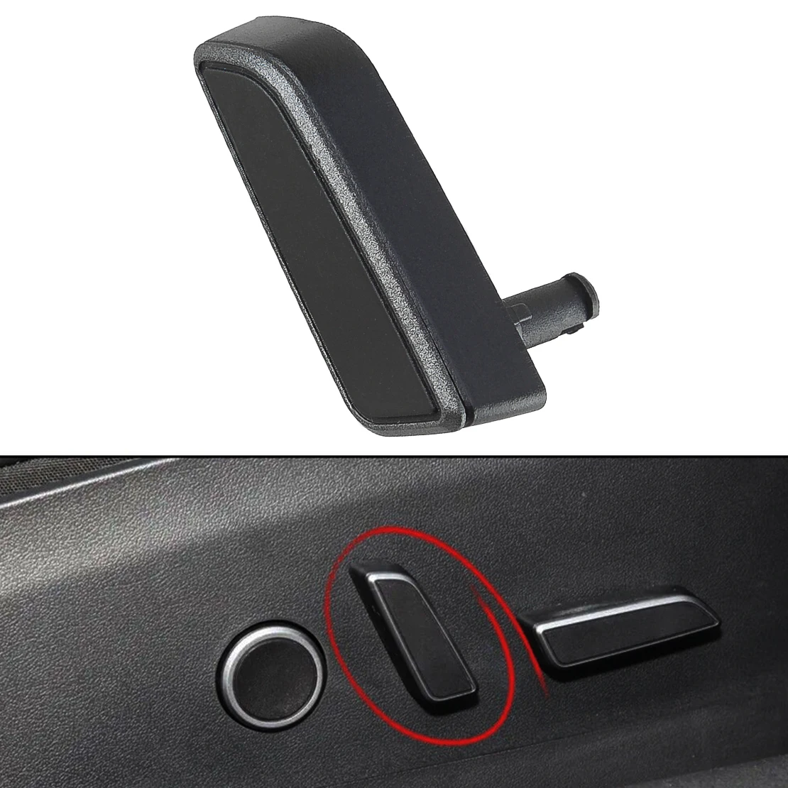 Black Plastic Car Right Side Seats Back Adjust Switch Button Fit for Tesla Model 3 Y 2023 2022 2021 1098843-01-E