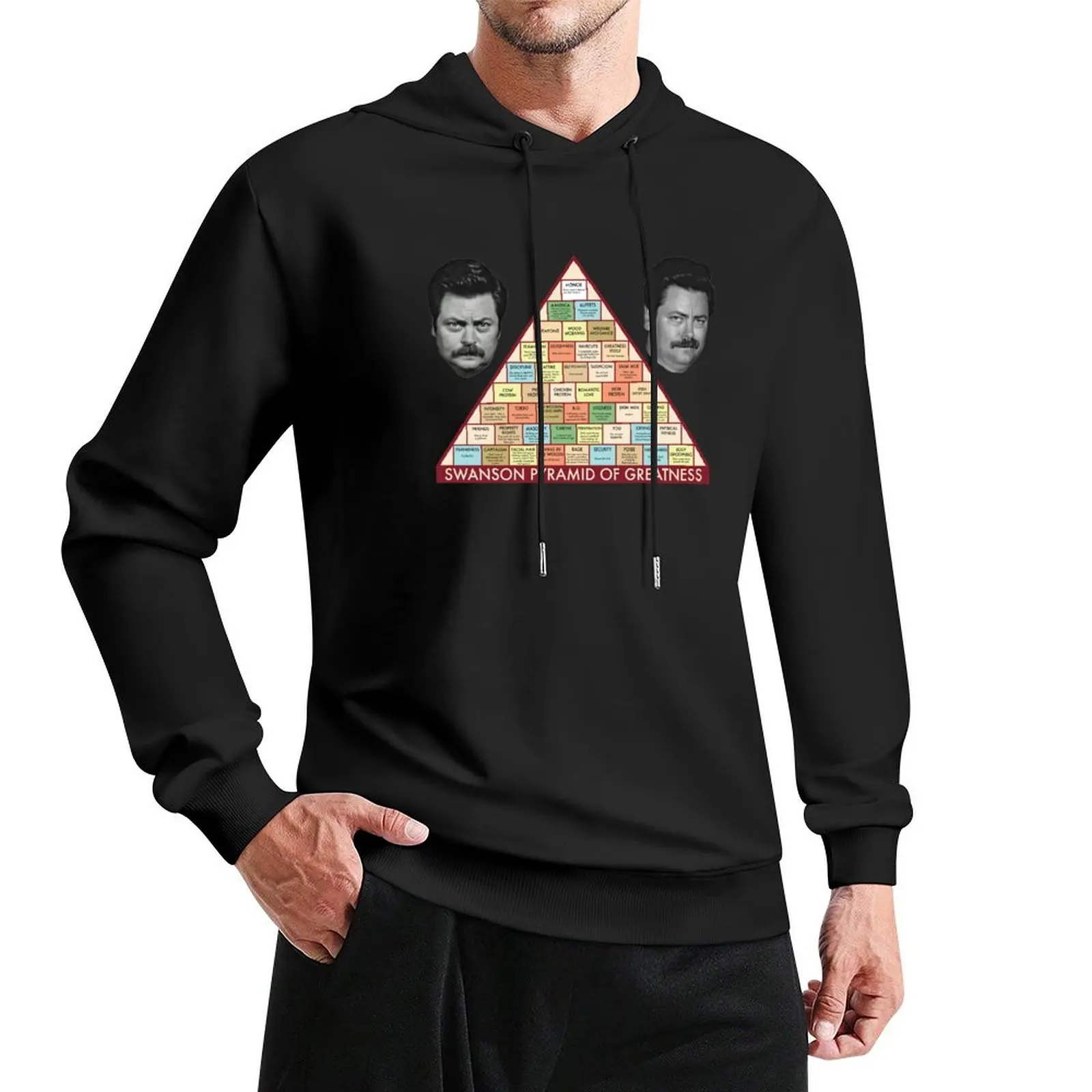 

Swanson Pyramid of Greatness Pullover Hoodie men's clothes men's autumn clothes mens designer clothes men hoodie