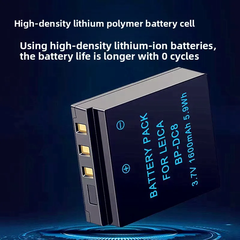 3.7V 1600mAh Li-ion Replacement Camera Battery BP-DC8