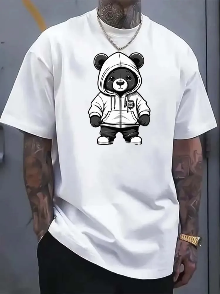 

Streetwear Bear Tee: Hoodie Style, Urban Cool Vibe T - Shirt