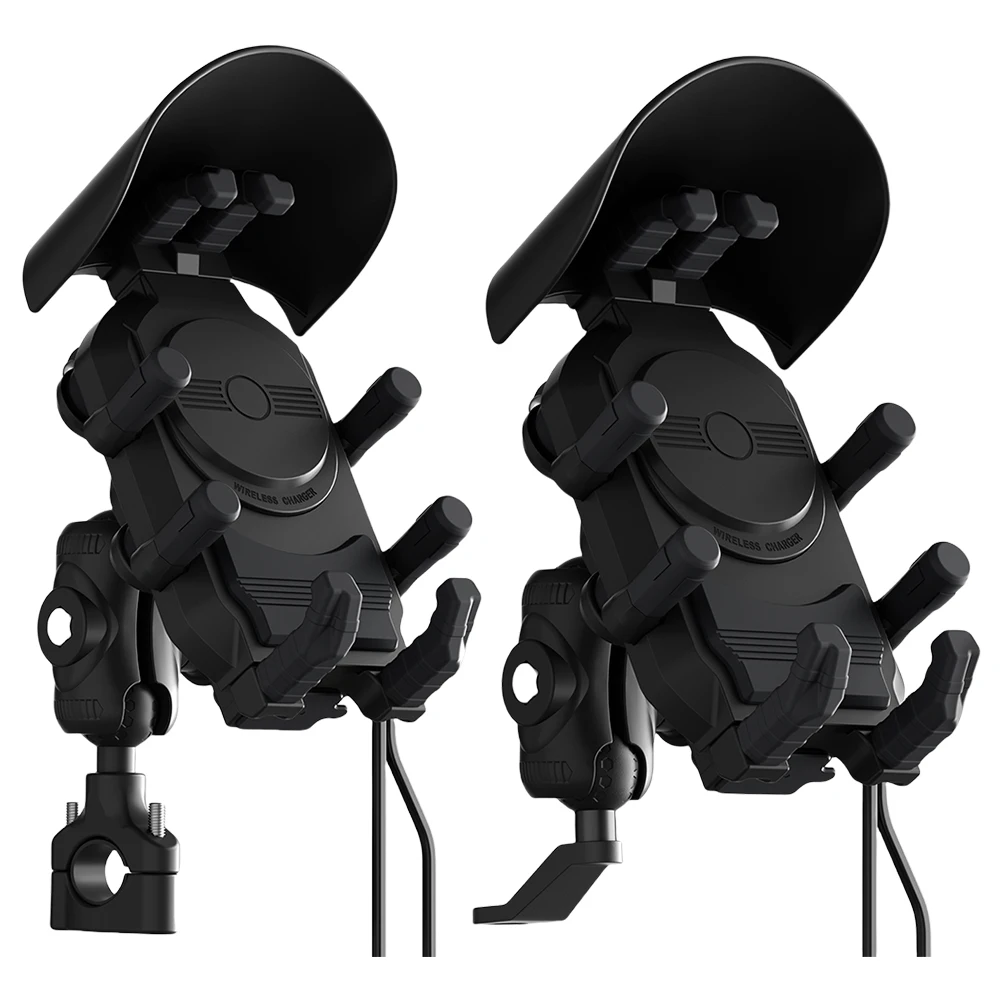 

Подставка для быстрого зарядного устройства 15 Вт, беспроводная зарядка, противоударное крепление на руль смартфона, противоугонная поддержка мобильного телефона на велосипеде, водонепроницаемая