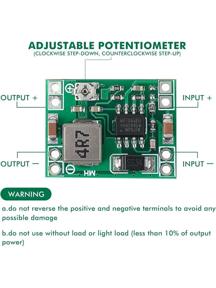 6 stücke mini mp1584en DC-DC Buck-Wandler 3a Strom einstellbares Strom versorgungs modul 24V bis 12V 9V 5V 3V Step-Down-Leistungs modul
