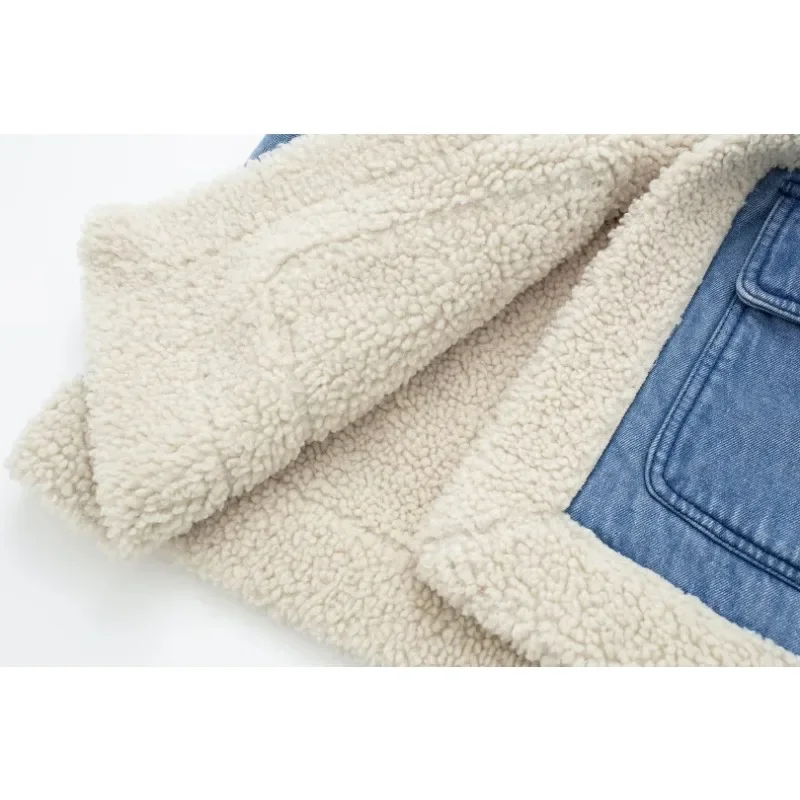 Осенне-зимний новый женский джинсовый жилет, модное повседневное украшение с карманами, лацкан, двусторонний короткий жилет