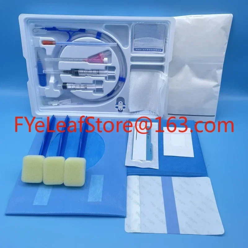 Disposable central venous catheter kit with single lumen, double lumen, and triple lumen