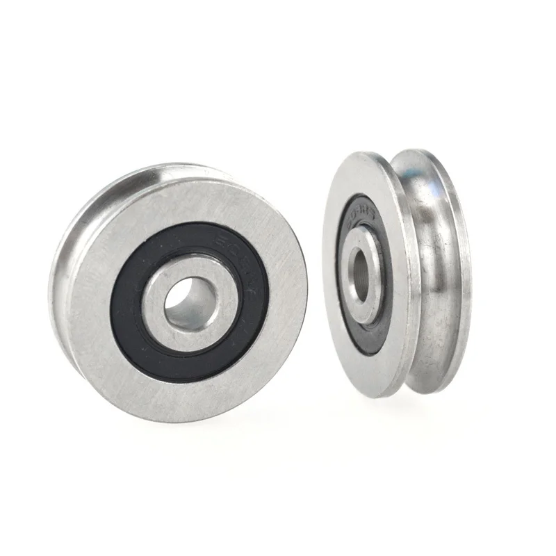 6*29.3*8mm stainless steel pulley, steel rope sling, waterproof, rustproof, non SUS304 bearing wheel groove, U groove type