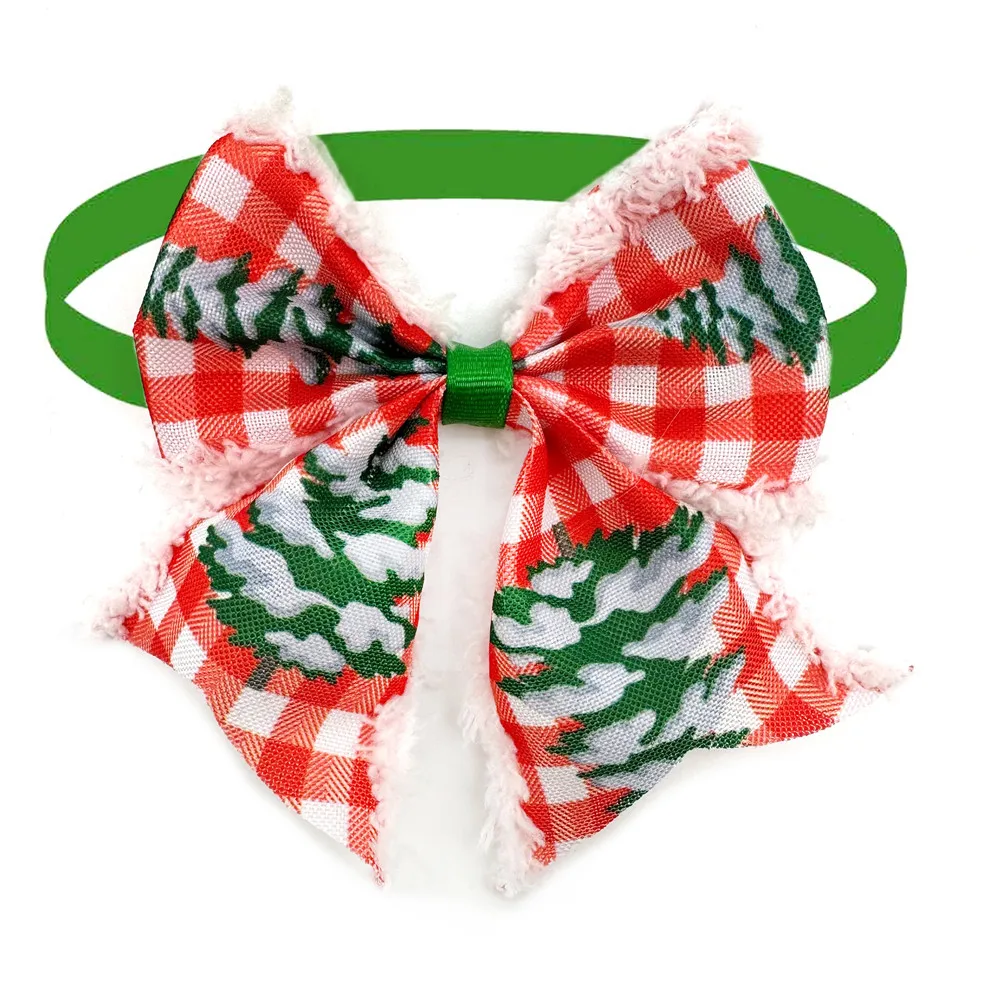 50pcs Pet Supplies Christmas Dog Pets Bowties Plush Bows Adjustable Pets Supplies Dog Grooming Product Dog Bow Tie Neckties