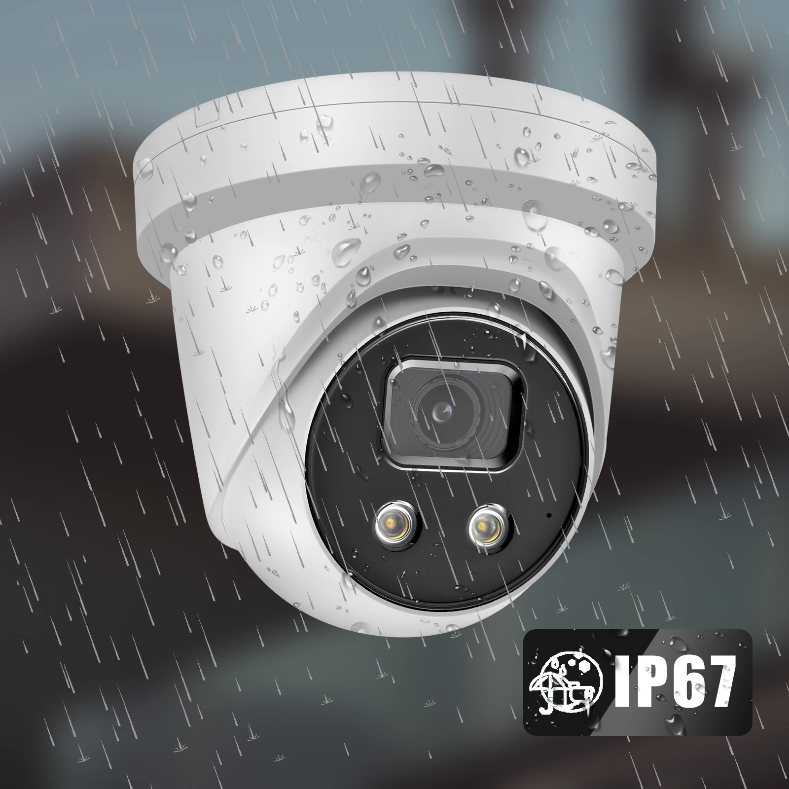 Hikvision 4K 8MP DS-2CD2386G2-IU PoE IP Camera Turret Acusense Human Vehicle Classification Built-In Mic SD Card Slot H265+ IP67