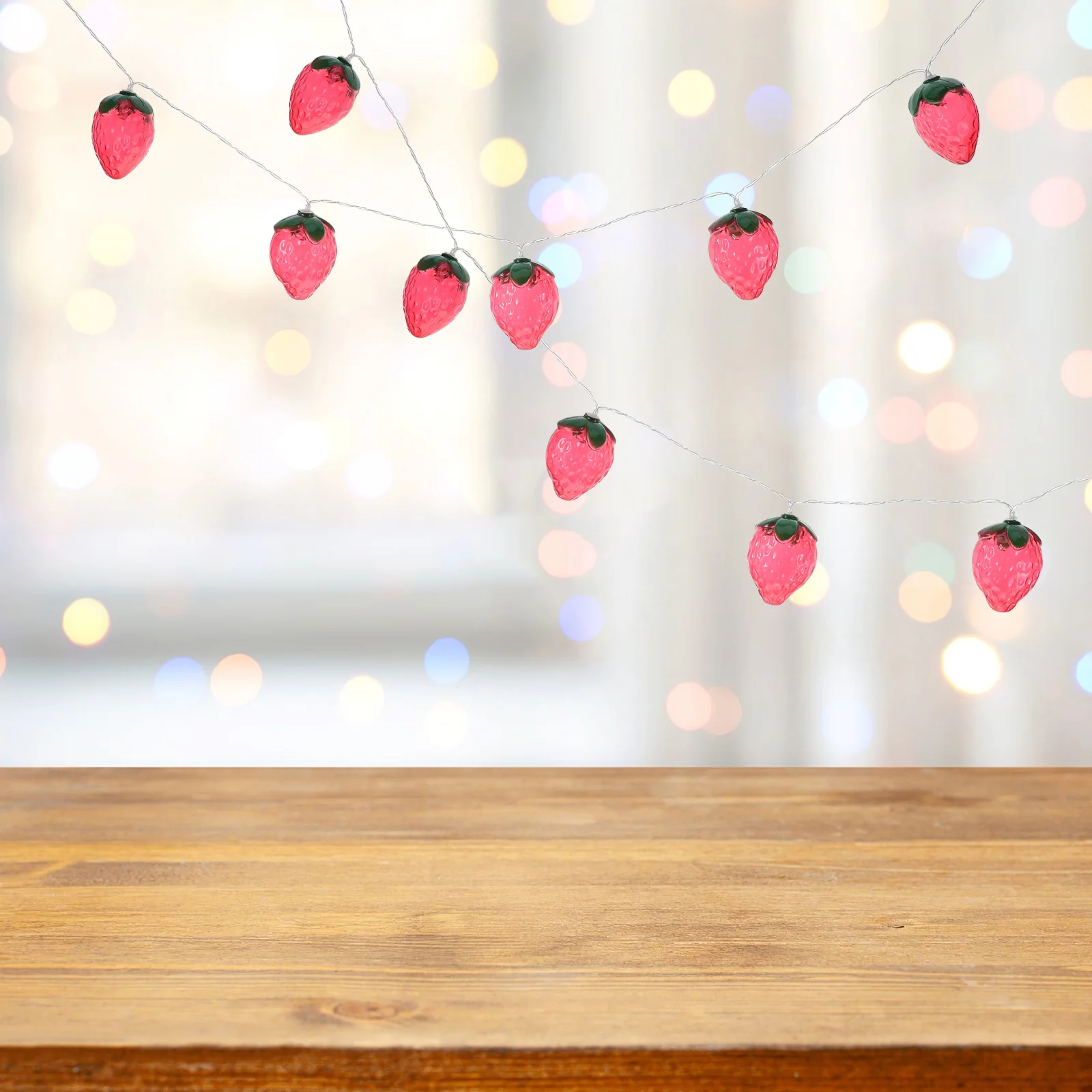 أضواء سلسلة الفراولة Led الجنية ديكور الإضاءة لحفل الزفاف غرفة نوم حديقة أضواء الأسلاك النحاسية في الهواء الطلق #2