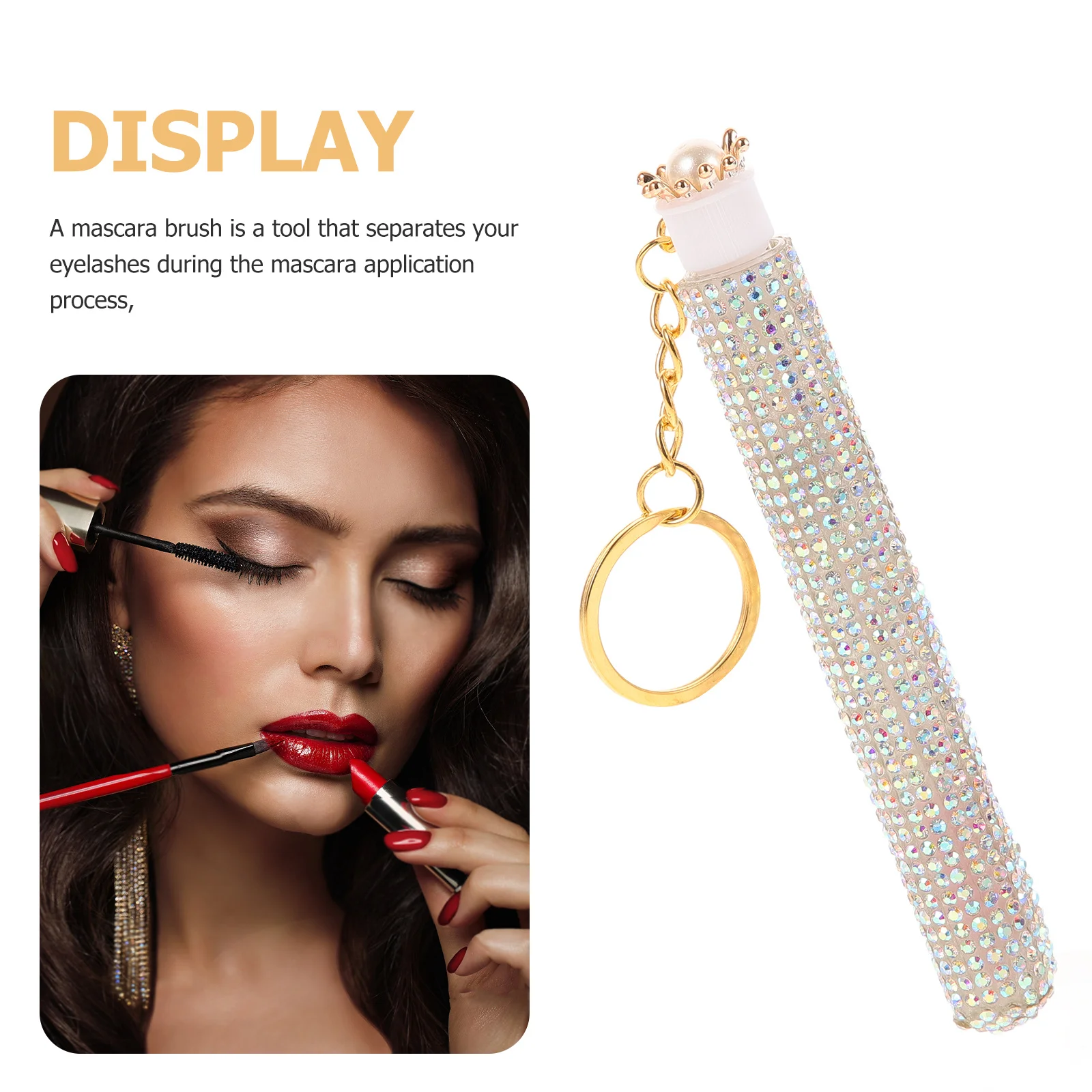 마스카라 브러쉬 속눈썹 완드 어플리케이터 휴대용 속눈썹 완드 여행용 스타일리시 속눈썹 브러쉬 아이 메이크업 도구