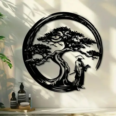 분재 나무 금속 벽 예술 15.7×15.7 토리 게이트 Enso 컷 아웃 크리 에이 티브 현대 홈 악센트 독특한 집들이 선물 홈 장식 분재 나무 금속 벽 예술 15.7×15.7 토리 게이트 Enso 컷 아웃 크리 에이 티브 현대 홈 악센트 독특한 집들이 선물 홈 장식