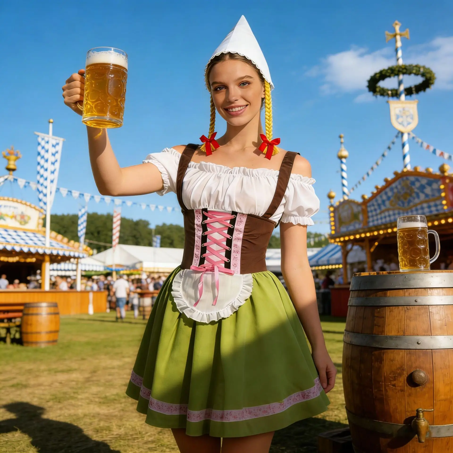 

Traditional Bavarian Munich Beer Festival Costume Women's Maid Outfit Cross-Border Ethnic Clothing Stage Performance Wear