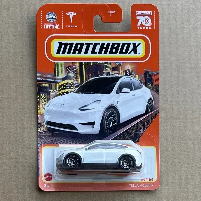 Original Matchbox Car 1/64 Diecast 70years Model Y Tesla Roadster Audi E-Tron Honda E Vehicles Toys for Boys Collection Kid Gift