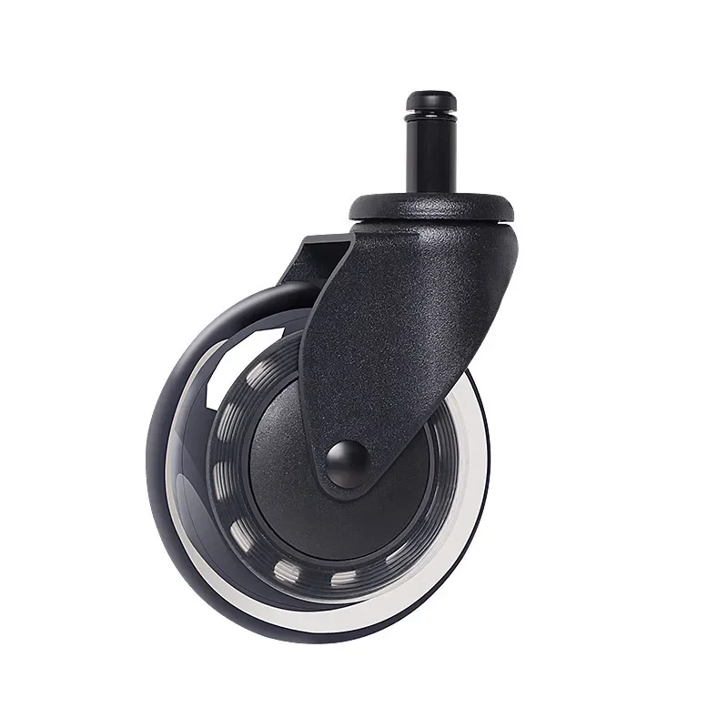 5Pcs 3 Inch Frosted Transparent Casters, Silent Swivel Wheels for Office Chair