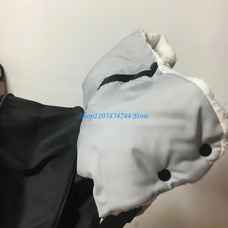 الشتاء عربة قفازات يدفع باليدين اليد إفشل الدافئة الفراء الصوف عربة القفاز الطفل عربات التي تجرها الدواب عربة في الهواء الطلق #4