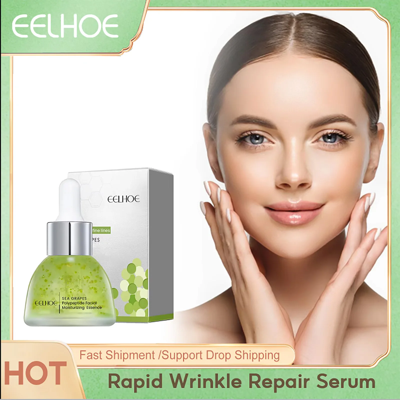 

EELHOE Rapid Wrinkle Repair Serum Tightening Firming Anti Aging Fade Fine Lines Nourish Dry Skin Moisturizing Brighten Essence