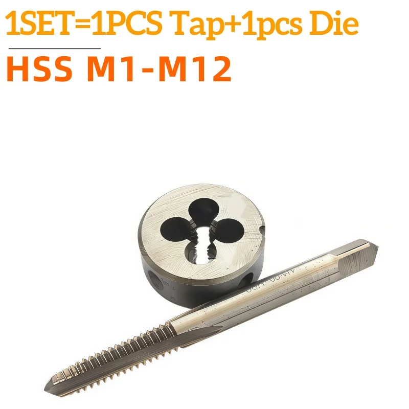 conjunto-de-2-pecas-de-machos-e-cossinetes-metricos-para-rosca-direita-tamanhos-m1-a-m12-para-usinagem-de-roscas-internas-e-externas-e-reparo-de-roscas