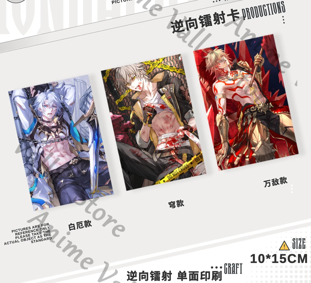 

Anime Honkai: Star Rail Phainon Mydei Caelus Cosplay Laser Postcard Ticket Flash Badge Cartoon Acrylic Coloured Paper Xmas Gift