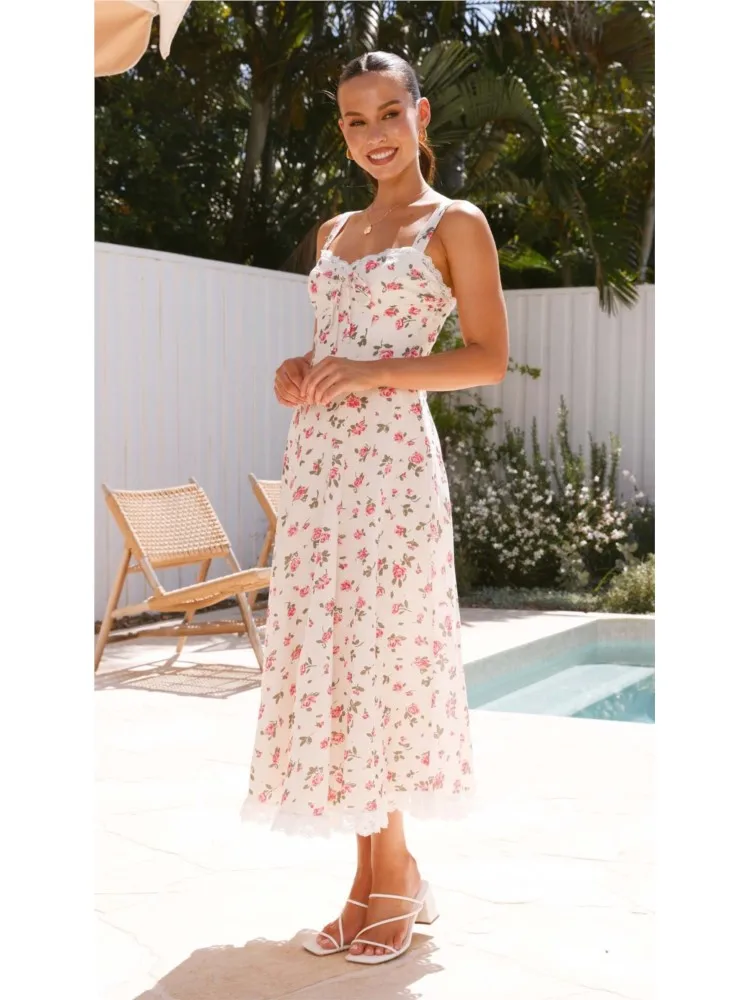 New Summer Backless Sleeveless Woman's Dress,Floral Dresses,Casual Dresses,Elegant Dresses For Ladies,Woman's Clothing