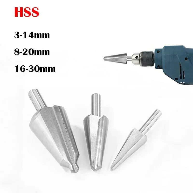 1Pcs HSS Taper Drill Bit 6/8/10mm Shank Umbrella Chamfer Drill Cone Cutter Electric Drill Accessories Power Tool Accessories